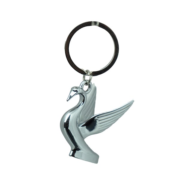 Chrome Swan Keychain