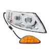 International Durastar Chrome Projector LED Headlight Assembly Passenger Front Angle