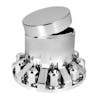 Chrome Rear Axle Wheel Cover Set With Flat Hubcap & Hex Lug Nut Covers By Grand General Top Off