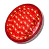4" Pearl Round Smart LED STT Light By Grand General Red Lens On Angled