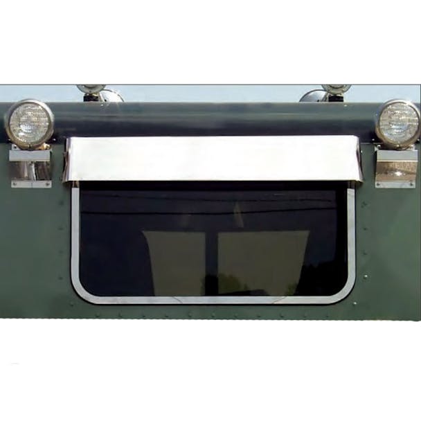 Peterbilt Sleeper Day Cab 1-Piece Rear Window Drop Visor By RoadWorks 