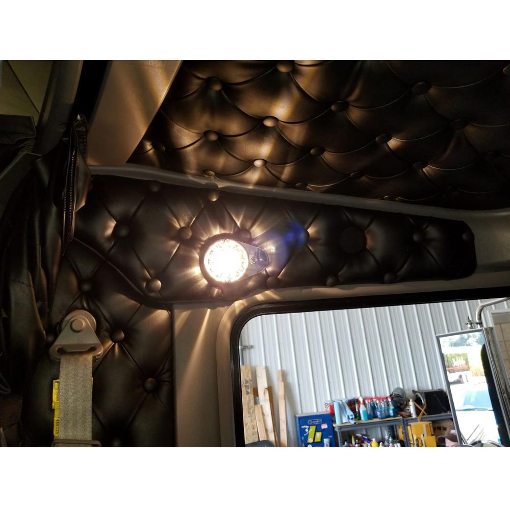 Kenworth Stainless Steel Teardrop Style Interior Dome Light With 1