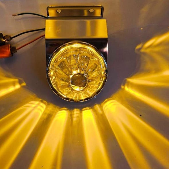 Universal Stainless Steel Angled Fame Bracket 1 Watermelon Light Hole - LED On