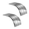 60" 16 Gauge Half Tandem Fender Ribbed Stainless Steel With Flange