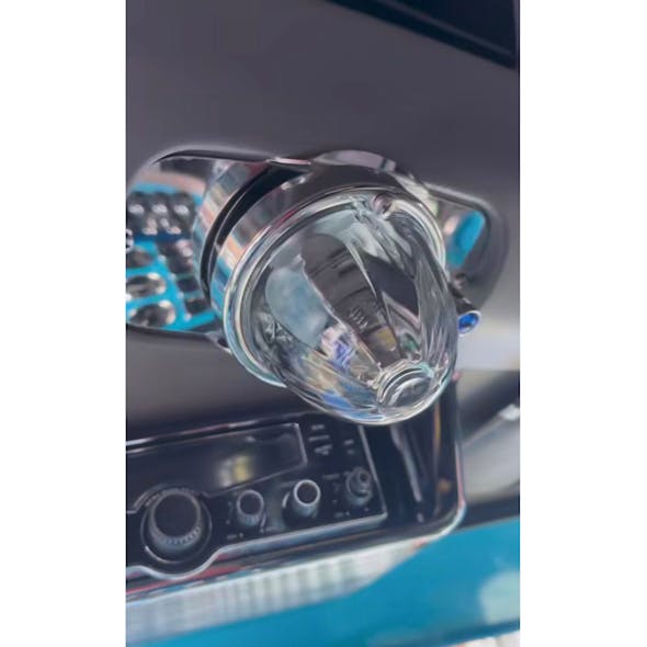 Peterbilt Above CB Radio Bracket - Installed