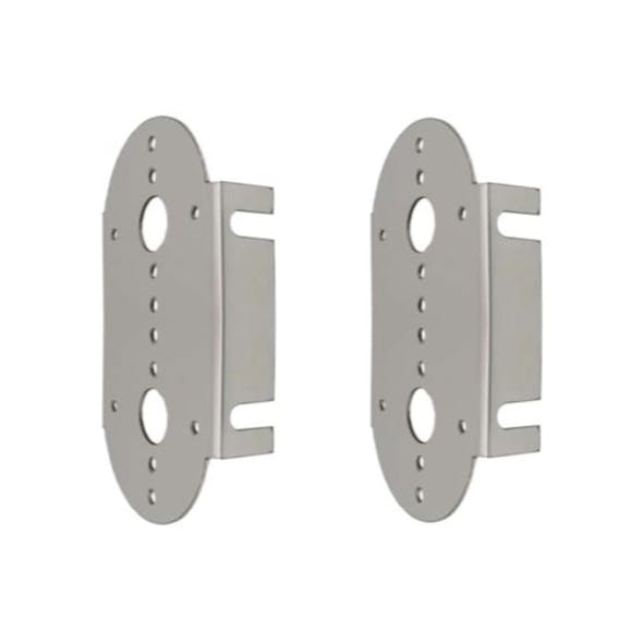 Peterbilt 15" Stainless Steel Front Air Cleaner Bracket Pair With Radius Ends And 2 Watermelon Holes