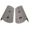 Kenworth Stainless Steel 15" Front Air Cleaner Bracket Pair With Radius Ends 3 Watermelon Light Holes - Thumbnail