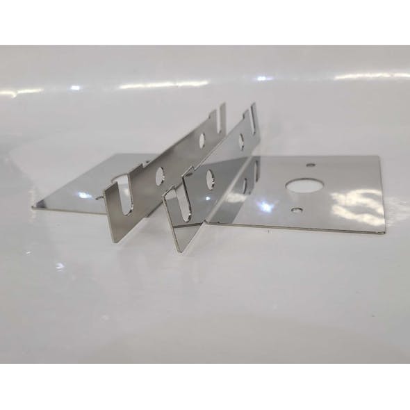 Kenworth Stainless Steel 13" Rear Air Cleaner Bracket Pair With Radius Ends 1 Watermelon Light Hole - Thumbnail