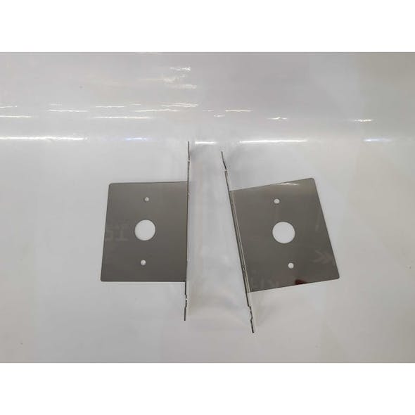 Kenworth Stainless Steel 13" Rear Air Cleaner Bracket Pair With Radius Ends 1 Watermelon Light Hole - Top