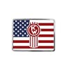 Kenworth Logo Belt Buckle - USA Rectangular