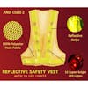 Safety Vest with Reflective Strips and 16 LED Lights - Diagram 2