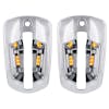 Freightliner Cascadia 6 LED Illuminated Chrome Door Handle Cover - amber