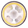 High Power 7" Projection LED Light with Dual Color Halo & Classic Lens (UPI31499) - amber halo