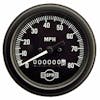 Semi 3 3/8" Mechanical Speedometer Gauge with Odometer By ISSPRO - black
