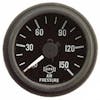 Semi Truck 2 1/16" Mechanical Dual Air Pressure Gauge By ISSPRO - black