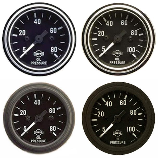 Semi Truck 2 1/16" Mechanical Oil Pressure Gauge By ISSPRO - Default