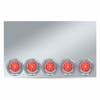 Trux 20" Drop Rear Center Panel With 5 Watermelon LEDs - red/red