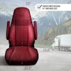 Freightliner Cascadia Semi Truck Premium Cloth Orthopedic Seat Cover - Measurements High back