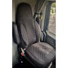 Volvo Semi Truck Premium  Orthopedic High Back Seat Cover - 2019 installed blk blk