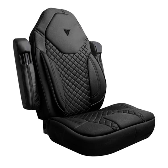 International ProStar Semi Truck Premium Cloth Orthopedic Seat Cover - black black