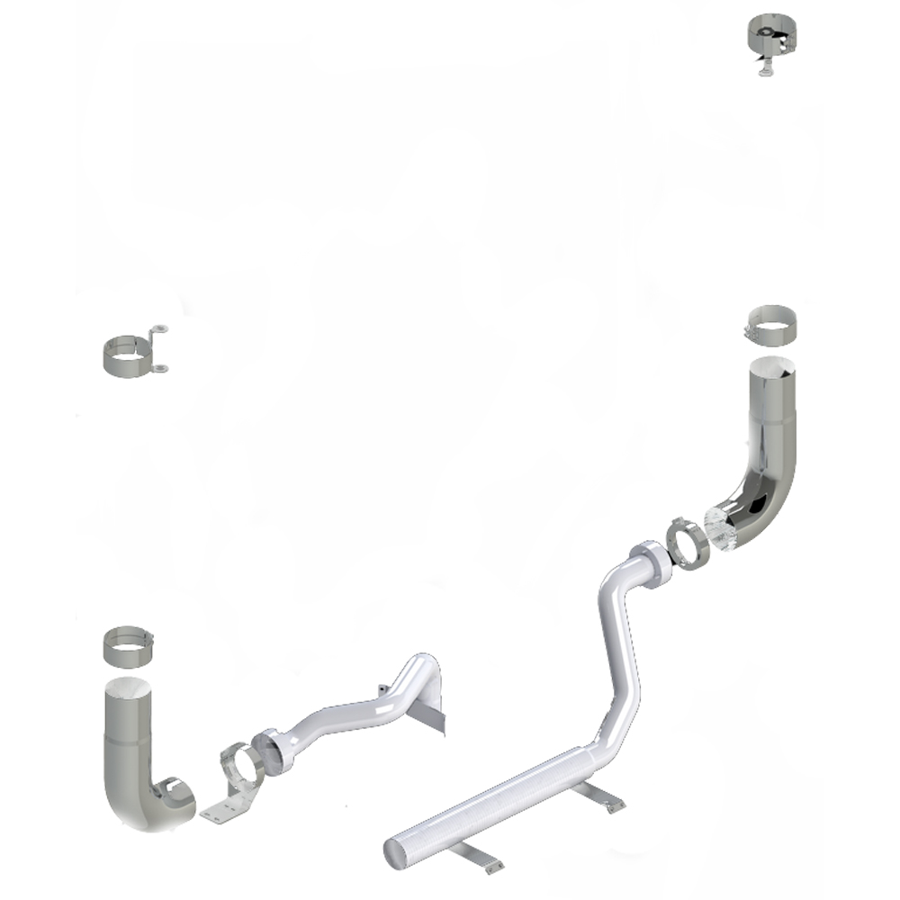 Kenworth W900 DPF Chrome Plated Stainless Steel 7