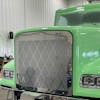 Freightliner Classic FLD 120 Round Hole Punch Grill Insert With Cross Stitch Pattern - installed angle
