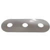 Universal Stainless Steel Oval Light Plate Adapter with 3 LED Holes 3/4"(100642) - default