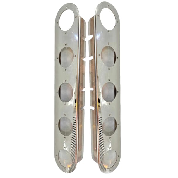 Peterbilt 379 389 15" Front Air Cleaner Bracket Radius Ends with 5 Light Holes