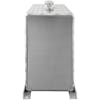 Upright 50 Gallon Fully Baffled Aluminum Hydraulic Reservoir - back