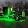 Kenworth W900 Grill Accent RGB LED Light Kit with Remote - green full truck