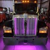 Kenworth W990 Grill Accent RGB LED Light Kit with Remote - purple