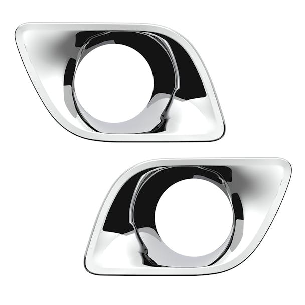 Kenworth T680 Chrome Plastic Fog Light Bezel 2013-2021 - default