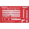 Aluminum Annual Vehicle Inspection Label with Punch Boxes 20-Pack (DAS54SN) - label