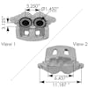 Bosch Twin Piston 66mm Disc Brake Caliper 4153273 (100841) - dimensions