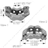 Paccar Isuzu 70mm Disc Brake Caliper 60450468002 60450469002 - dimensions
