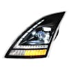 Volvo VNL Full LED Blackout Headlights With DRL and Sequential Turn Signal - Lit signal