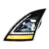 Volvo VNL Full LED Blackout Headlights With DRL and Sequential Turn Signal - fully lit