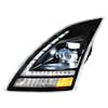 Volvo VNL Full LED Blackout Headlights With DRL and Sequential Turn Signal - Partial signal