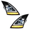 Volvo VNL Full LED Blackout Headlights With DRL and Sequential Turn Signal