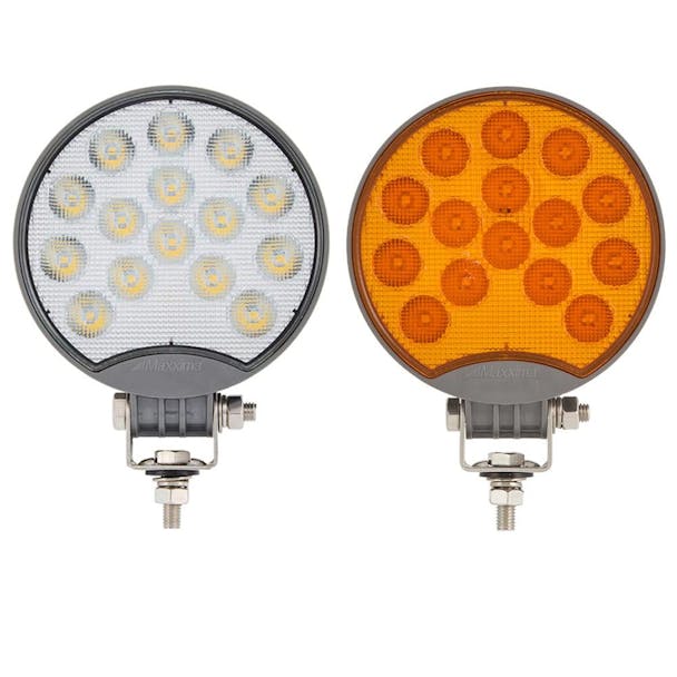 15 LED 4.8" Round MaxxHeat Work Light By Maxxima Both