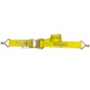4" Wide SpinFree Ratchet Strap Assembly With Long Handle - wire hooks