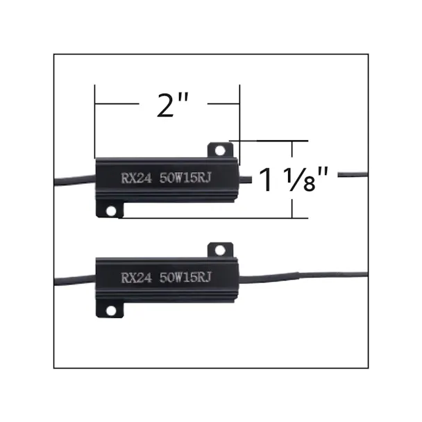 50 Watt Load Resistor Pair - Raney's Truck Parts