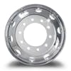 22.5" Alcoa Style Mirror Finish Polished Wheel With 10 Round Hand Holes FRONT