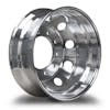 22.5" x 8.25" Alcoa Style Machined Finish Wheel With 10 Round Hand Holes BACK