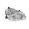 Kenworth T680 Chrome Headlight With Sequential Turn Signal-Length And Width