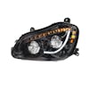 Kenworth T680 Blackout Headlight With Sequential Turn Signal - Driver
