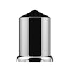 Chrome Plastic 3" Push On Pointed Lug Nut Cover-Side 1