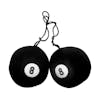 Classic 3" Round Fuzzy 8-Ball (Pair)-Side 1