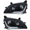 Peterbilt 579 587 Blackout LED Headlight With Sequential LED Turn Signal - Off
