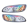 Peterbilt 386 387 Chrome LED Headlight With RGB Position Light Bar - Default Both